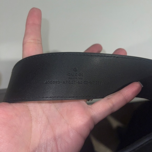 GG MARMONT genuine LEATHER BELT WITH SHINY BUCKLE - Picture 6 of 9